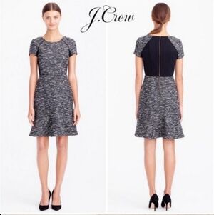 J.Crew Tweed Short Sleeve Holiday Fit Flare A Line Dress size 4